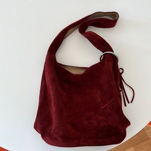 Elizabeth and James suede hobo bag